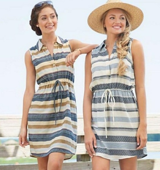 Mud Pie Striped Savannah sleeveless Dress - Picture 2 of 8